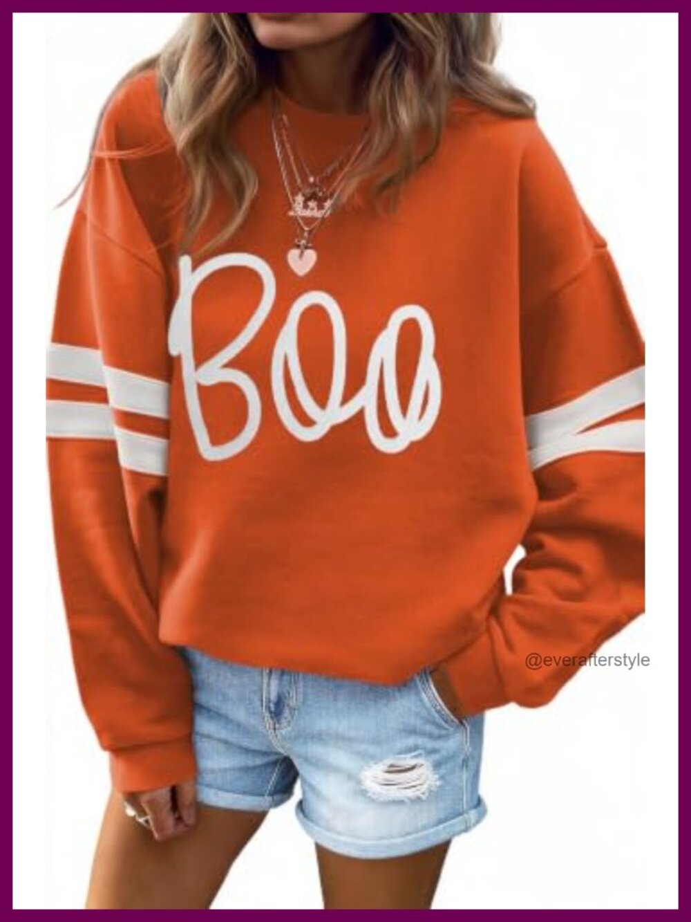 Oversized Striped Sweatshirt Women Pullover Long Sleeve Crewneck Casual Top